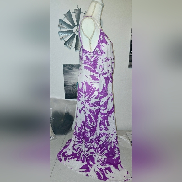 Purple Hawaiian Style Dress Large - Picture 6 of 14